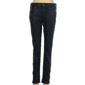 RAG & BONE FOR INTERMIX - MOTO COATED DENIM SKINNY JEANS